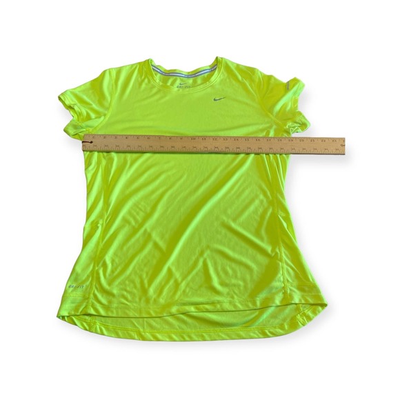 Nike Women's Running Miler Top, Volt, Size L - Picture 4 of 5